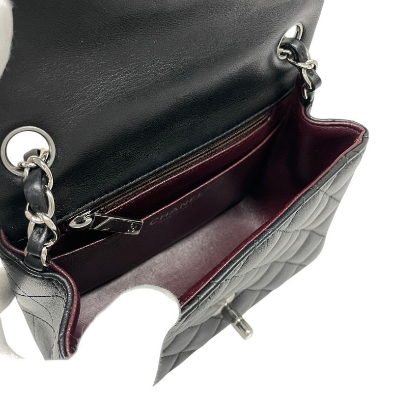 【CHANEL】シャネル ミニマトラッセ A35200 ショルダーバッグ ラムスキン レディース チェーンショルダー 黒 ブラック 24番
