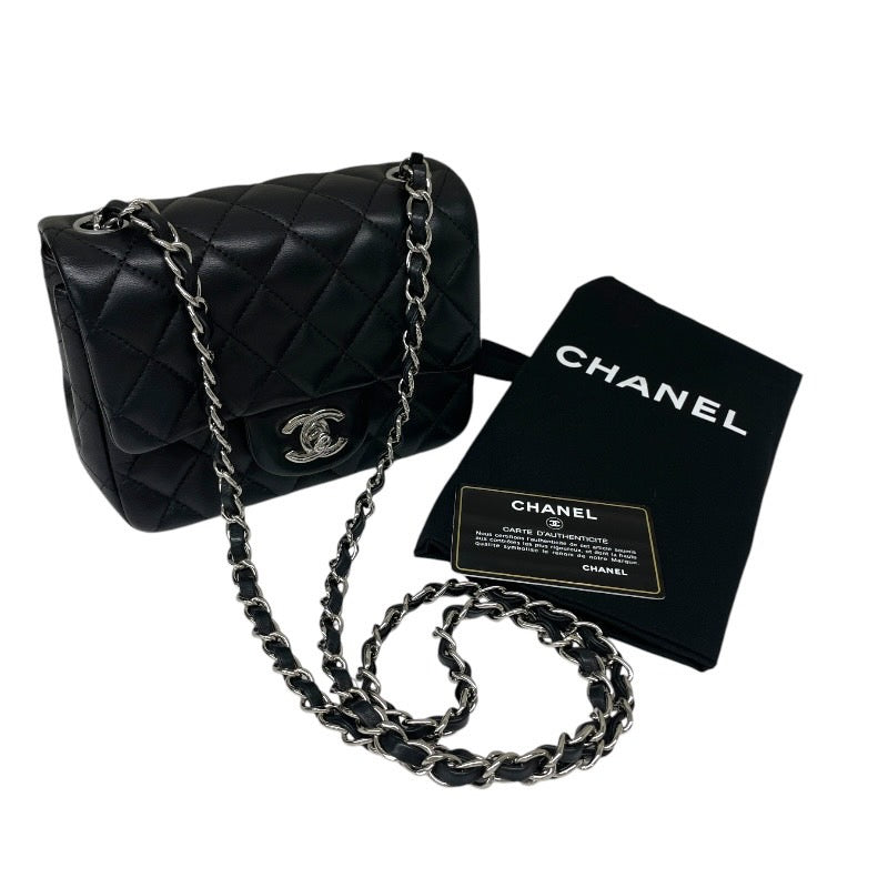 【CHANEL】シャネル ミニマトラッセ A35200 ショルダーバッグ ラムスキン レディース チェーンショルダー 黒 ブラック 24番
