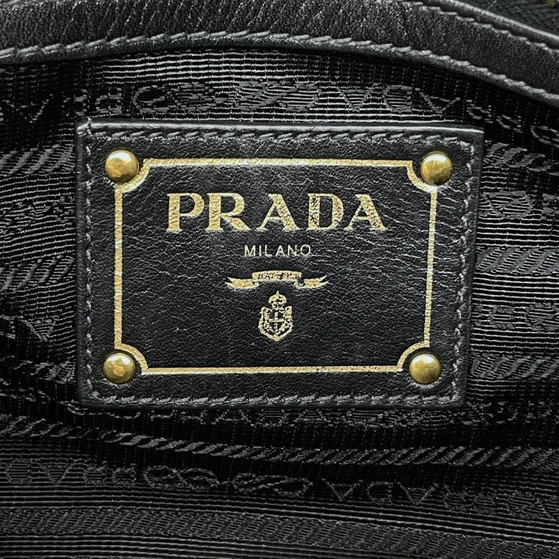【PRADA】プラダ 2WAYバッグ BN1903 ハンドバッグ レディース 本革 オールレザー ゴールド金具 黒 ブラック ショルダー