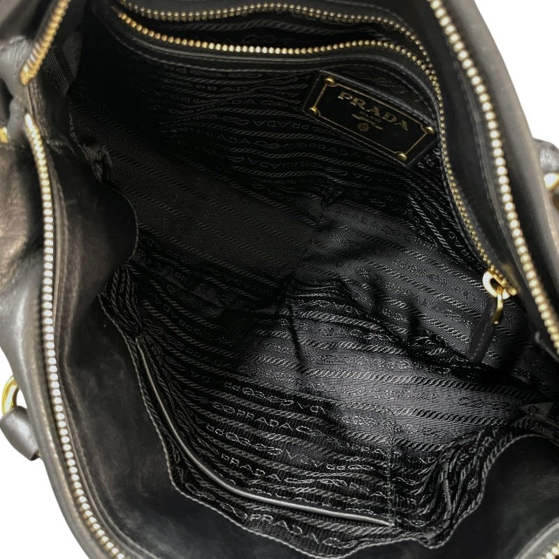 【PRADA】プラダ 2WAYバッグ BN1903 ハンドバッグ レディース 本革 オールレザー ゴールド金具 黒 ブラック ショルダー