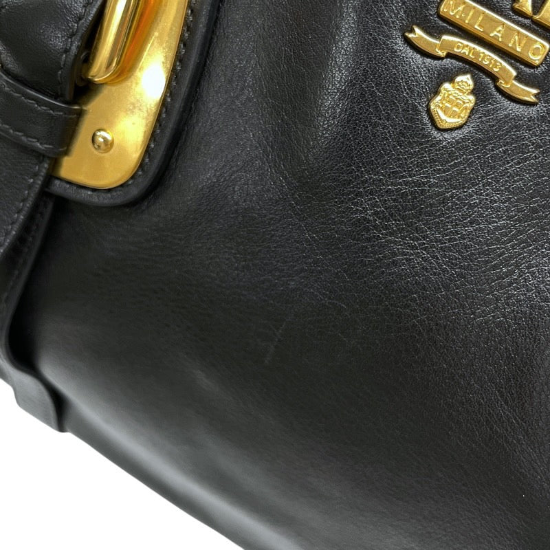 【PRADA】プラダ 2WAYバッグ BN1903 ハンドバッグ レディース 本革 オールレザー ゴールド金具 黒 ブラック ショルダー