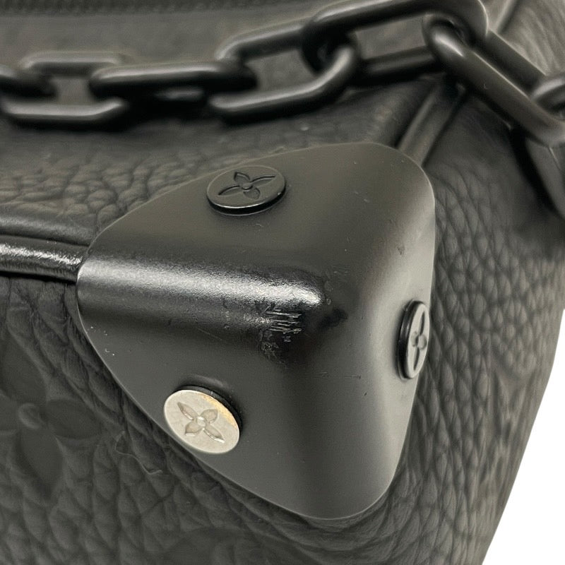 【LOUIS VUITTON】ルイ・ヴィトン ミニ ソフトトランク M55702 ショルダーバッグ レザー メンズ モノグラム トリヨン ノワール 黒 アンプラント