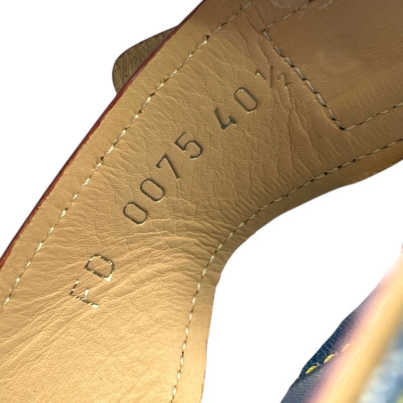 【LOUIS VUITTON】ルイ・ヴィトン モノグラム デニム ビーチサンダル メンズ サイズ40 1/2 ブルー 青