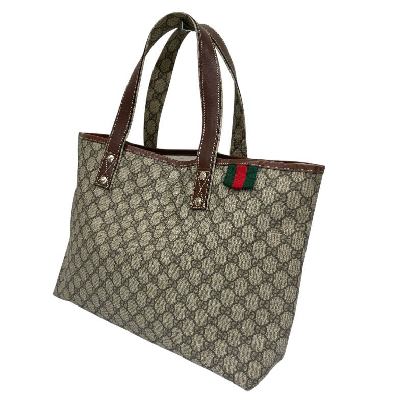 【GUCCI】グッチ GGスプリーム 211134 トートバッグ レディース ハンド シェリーライン ベージュ
