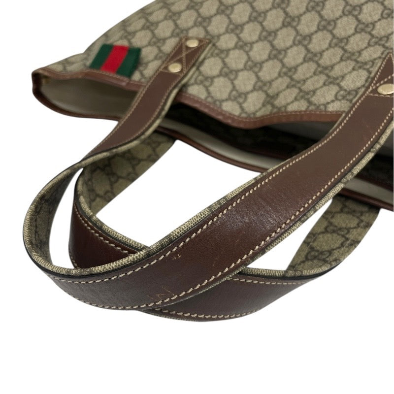 【GUCCI】グッチ GGスプリーム 211134 トートバッグ レディース ハンド シェリーライン ベージュ