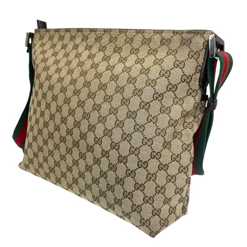 【GUCCI】グッチ GGキャンバス シェリーライン 189751 ショルダーバッグ レディース メッセンジャー クロスボディ ベージュ