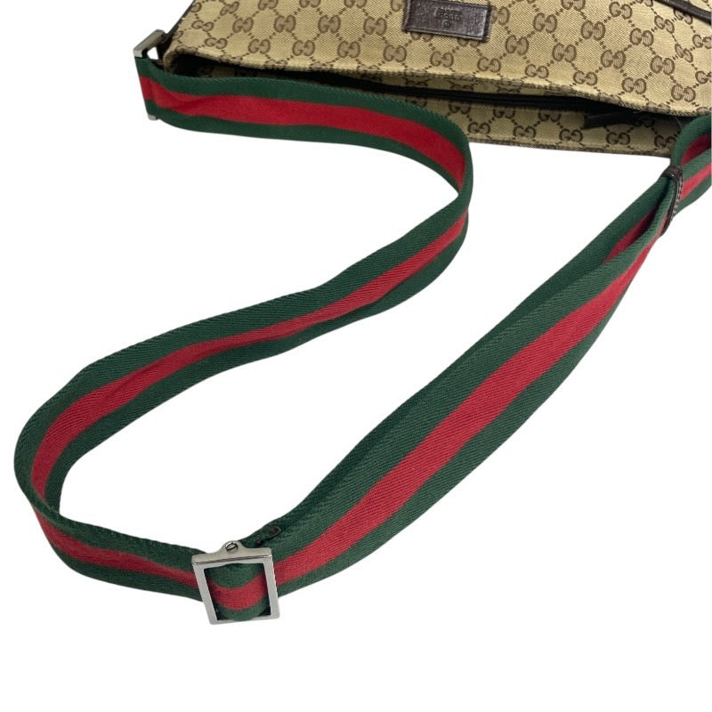 【GUCCI】グッチ GGキャンバス シェリーライン 189751 ショルダーバッグ レディース メッセンジャー クロスボディ ベージュ