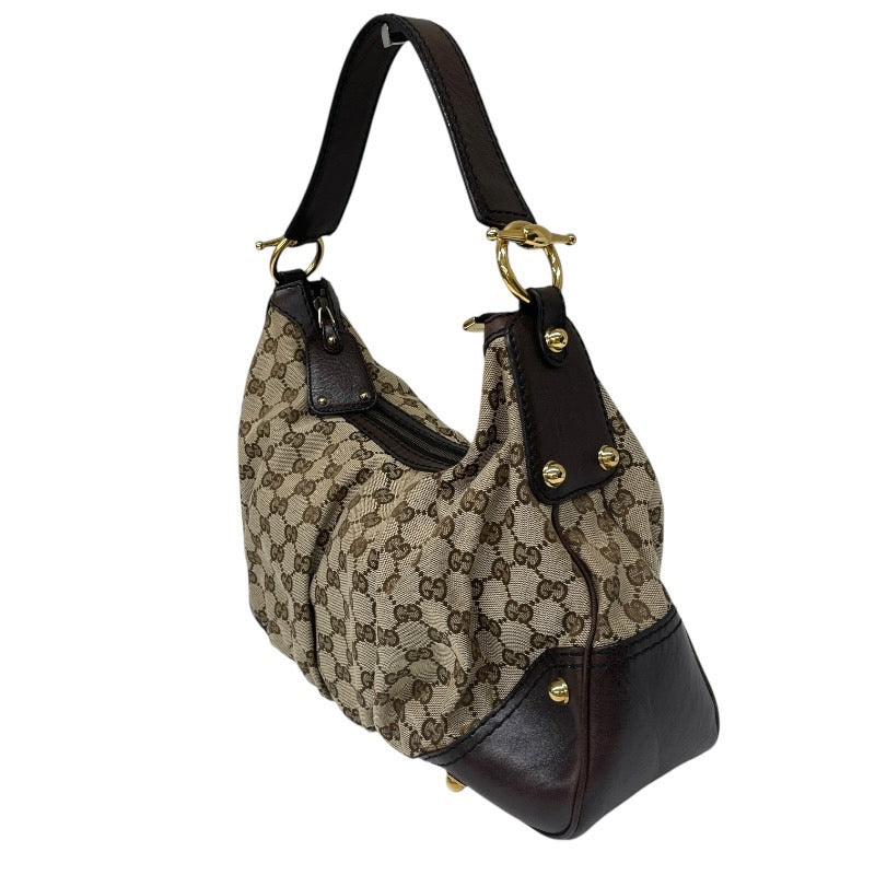 【GUCCI】グッチ GGキャンバス 211966 ショルダーバッグ レディース ワンショル セミショル ハンド ベージュ スタッズ