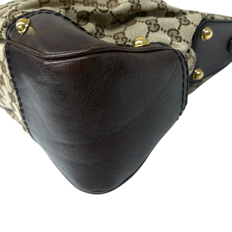 【GUCCI】グッチ GGキャンバス 211966 ショルダーバッグ レディース ワンショル セミショル ハンド ベージュ スタッズ