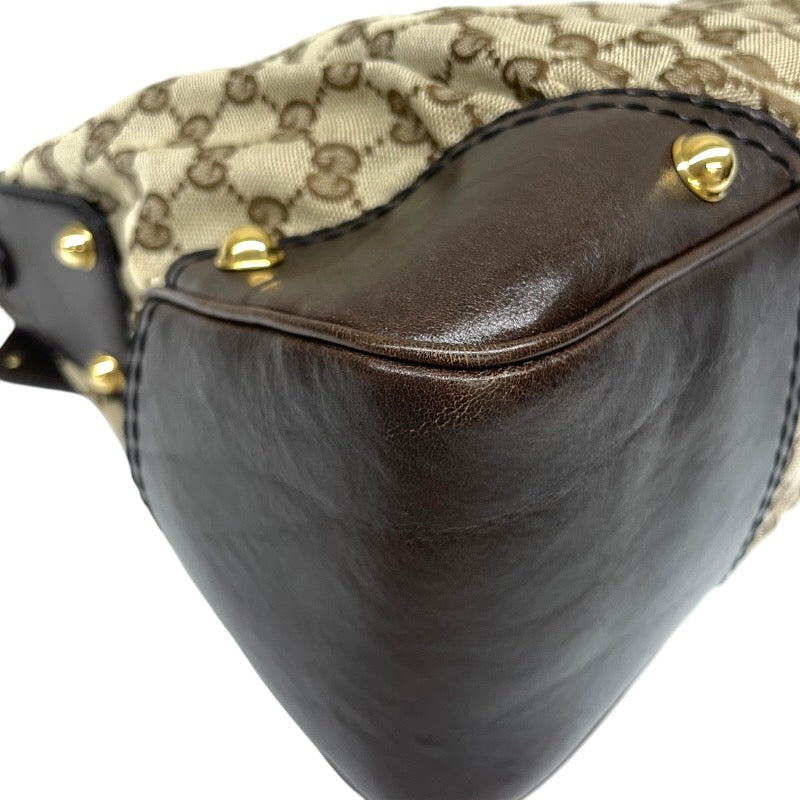 【GUCCI】グッチ GGキャンバス 211966 ショルダーバッグ レディース ワンショル セミショル ハンド ベージュ スタッズ