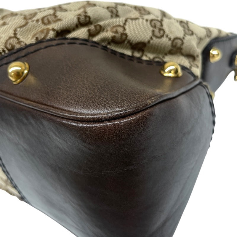 【GUCCI】グッチ GGキャンバス 211966 ショルダーバッグ レディース ワンショル セミショル ハンド ベージュ スタッズ