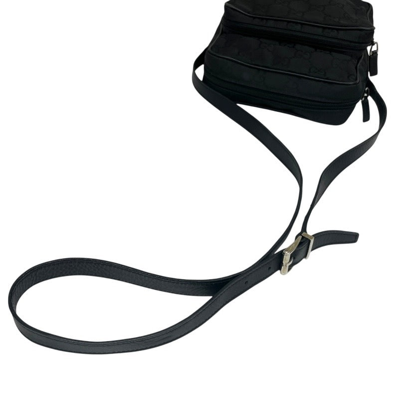 【GUCCI】グッチ クロスボディ 143751 ショルダーバッグ レディース GG ナイロン レザー ポシェット メンズ