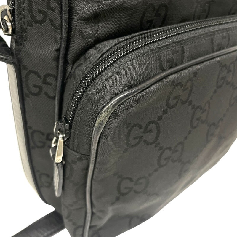 【GUCCI】グッチ クロスボディ 143751 ショルダーバッグ レディース GG ナイロン レザー ポシェット メンズ