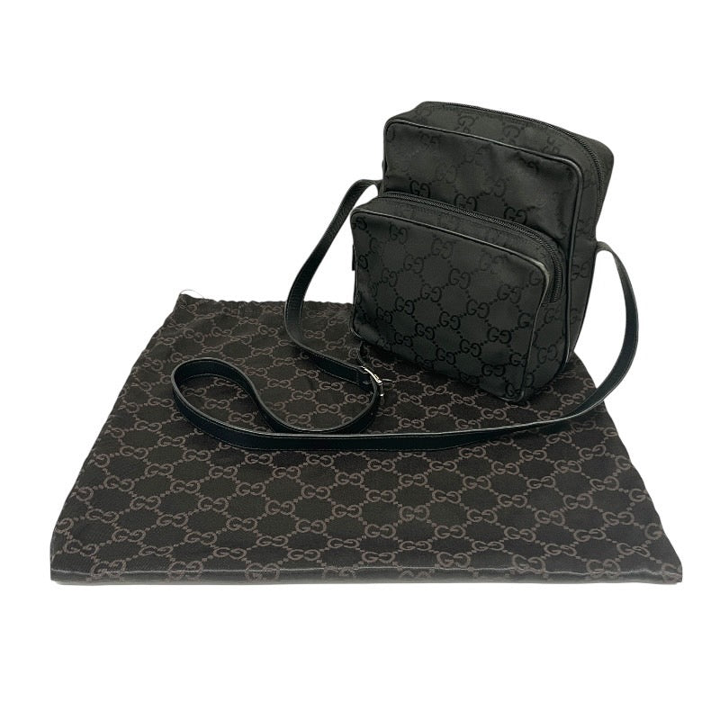 【GUCCI】グッチ クロスボディ 143751 ショルダーバッグ レディース GG ナイロン レザー ポシェット メンズ