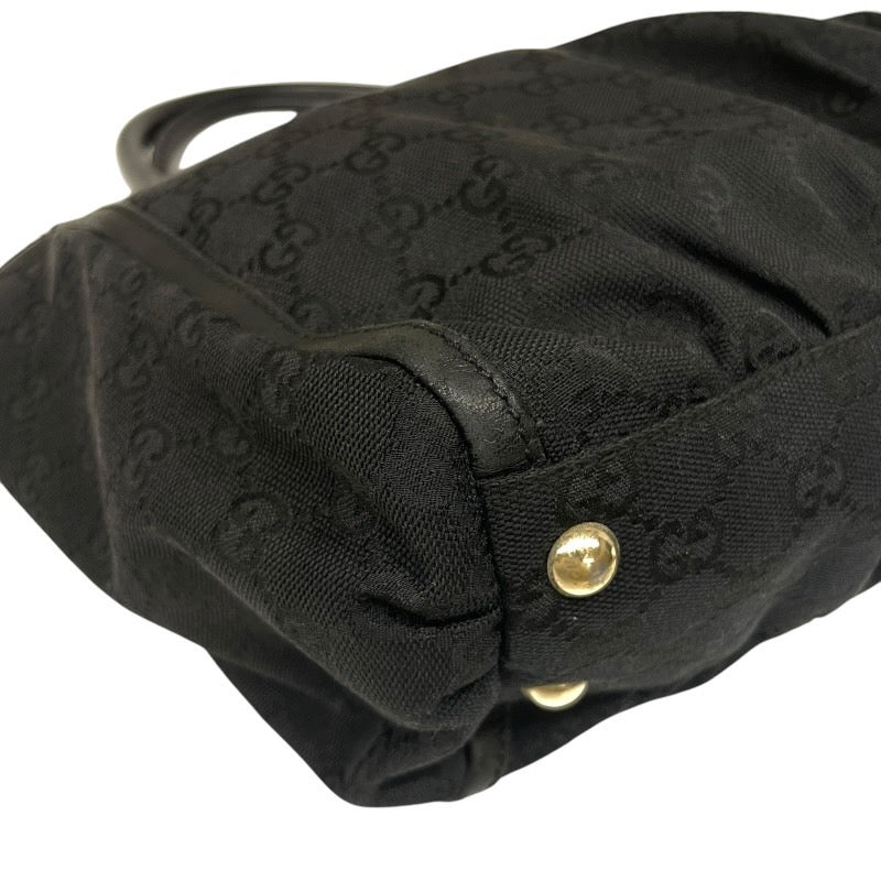 【GUCCI】グッチ アビー 189831 トートバッグ レディース 黒 ブラック ハンド GGキャンバス