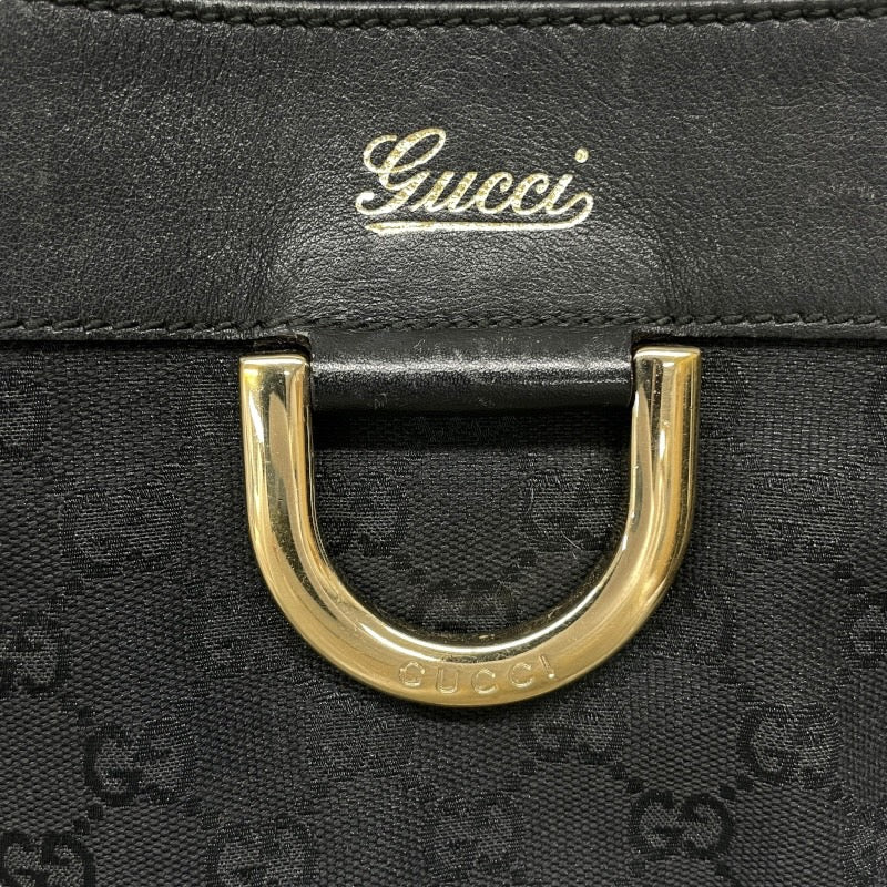 【GUCCI】グッチ アビー 189831 トートバッグ レディース 黒 ブラック ハンド GGキャンバス