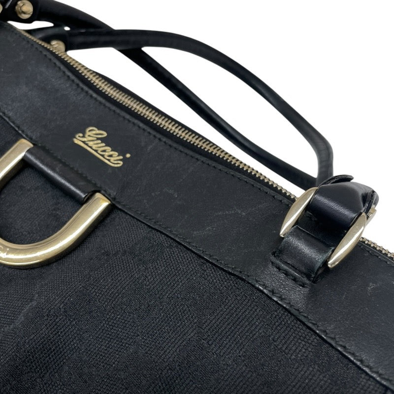 【GUCCI】グッチ アビー 189831 トートバッグ レディース 黒 ブラック ハンド GGキャンバス