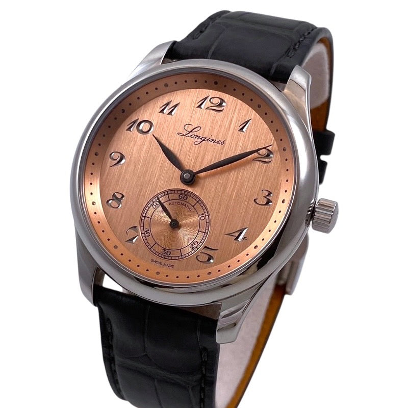 【LONGINES】ロンジン マスターコレクション L2.843.4 腕時計 ステンレススチール メンズ 自動巻き サーモン