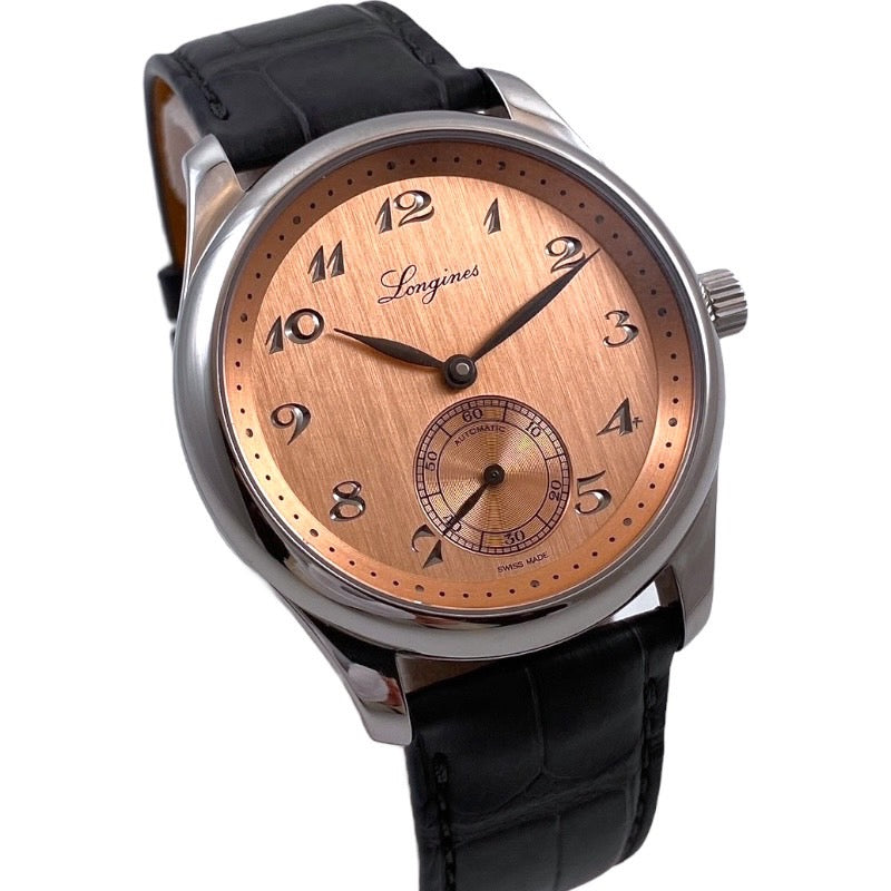 【LONGINES】ロンジン マスターコレクション L2.843.4 腕時計 ステンレススチール メンズ 自動巻き サーモン