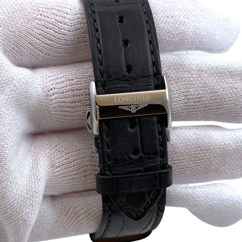 【LONGINES】ロンジン マスターコレクション L2.843.4 腕時計 ステンレススチール メンズ 自動巻き サーモン