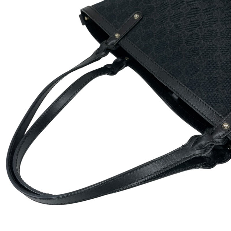 【GUCCI】グッチ ポーチ付 247209 トートバッグ レディース GGキャンバス 黒 ブラック ショルダー