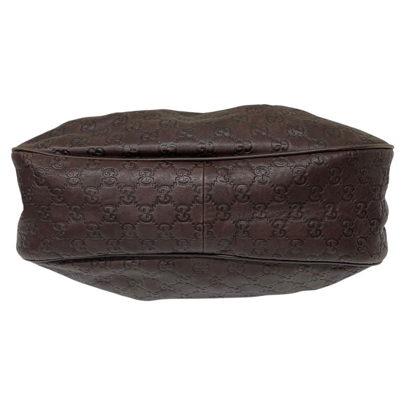 【GUCCI】グッチ スーキー 232955 ショルダーバッグ レザー レディース グッチシマ ワンショル セミショル ハンド ブラウン 茶