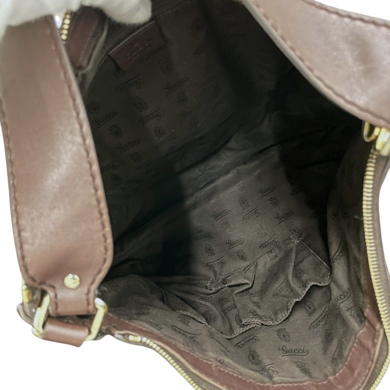 【GUCCI】グッチ スーキー 232955 ショルダーバッグ レザー レディース グッチシマ ワンショル セミショル ハンド ブラウン 茶