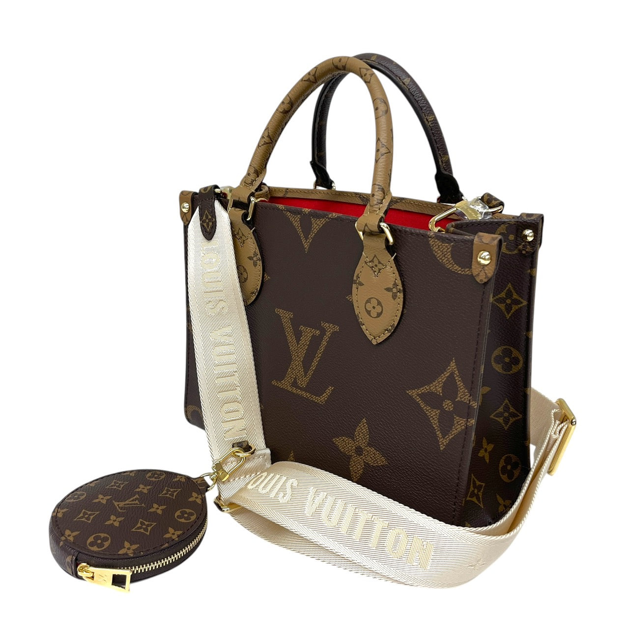 【LOUIS VUITTON】ルイ・ヴィトン オンザゴーPM M46373 ハンドバッグ レディース 2WAY モノグラム ジャイアント リバース