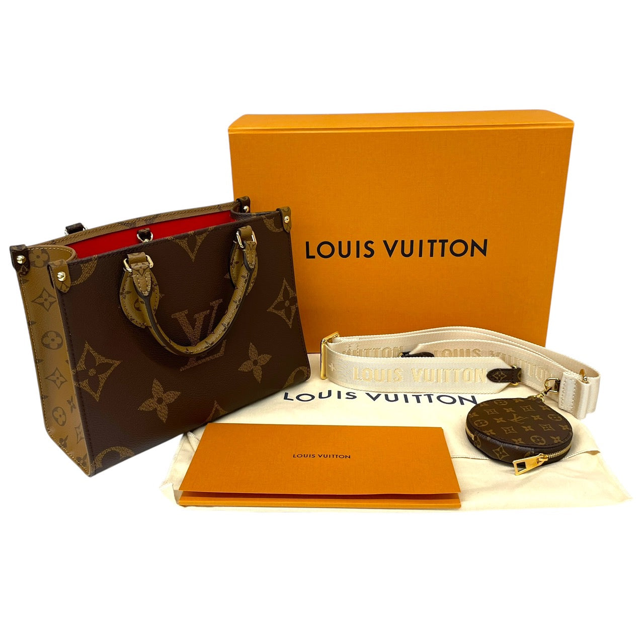 【LOUIS VUITTON】ルイ・ヴィトン オンザゴーPM M46373 ハンドバッグ レディース 2WAY モノグラム ジャイアント リバース