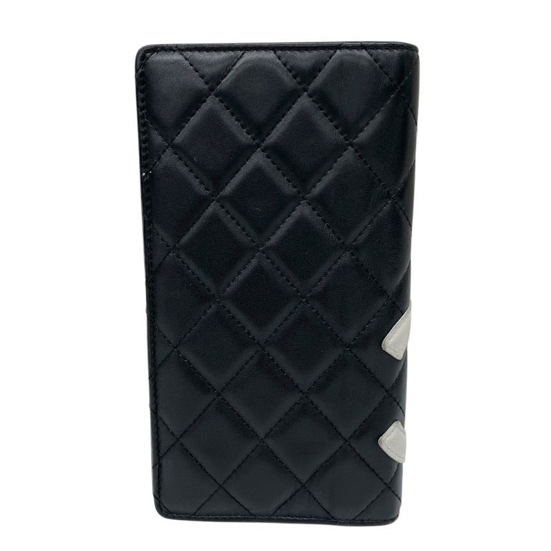 【CHANEL】シャネル カンボンライン A26717 長財布 レザー レディース 2つ折り 黒 ブラック 9番