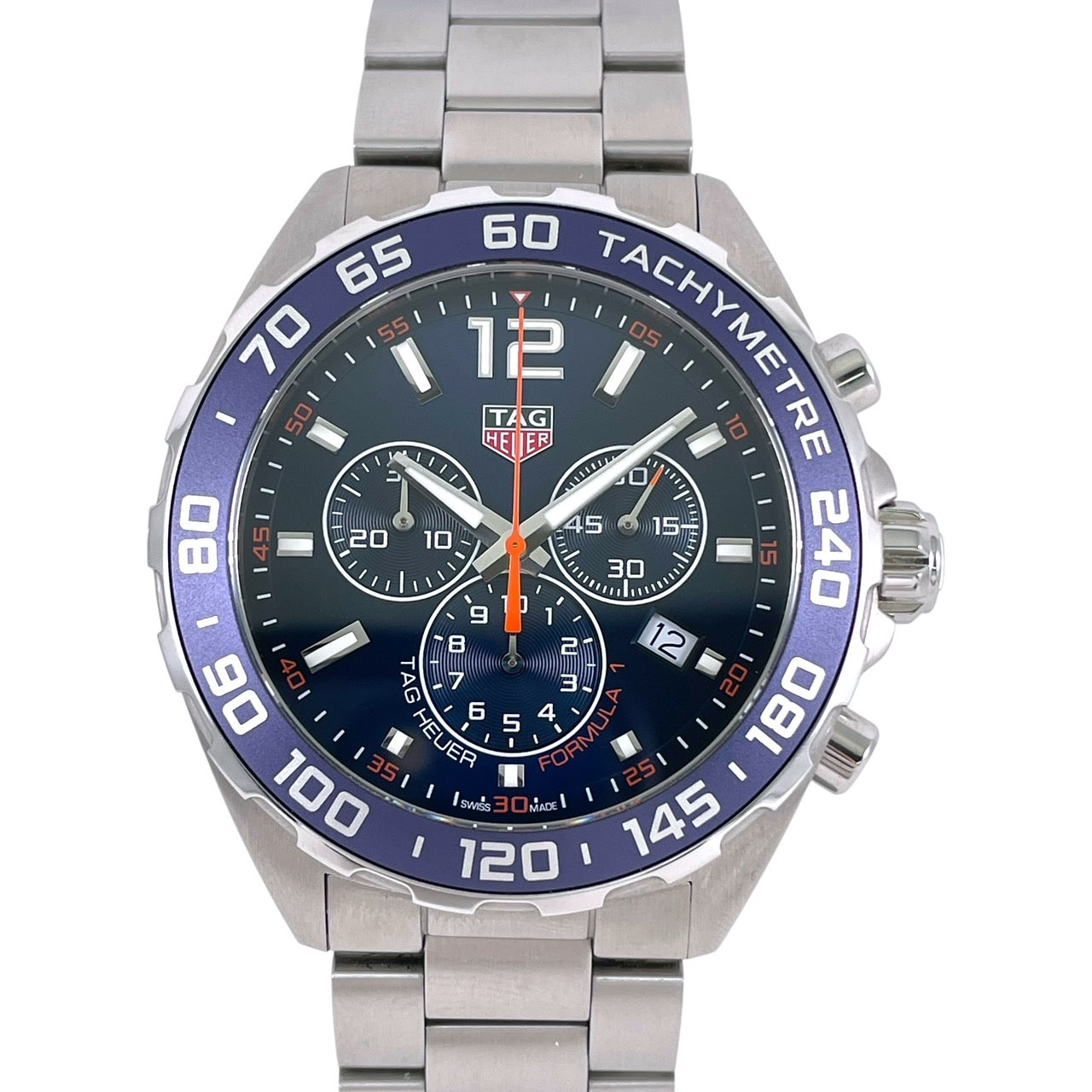 【TAG HEUER】タグホイヤー フォーミュラ1 クロノグラフ CAZ1014.BA0842 腕時計 ステンレススチール メンズ 青文字盤 ブルー FORMULA1 美品