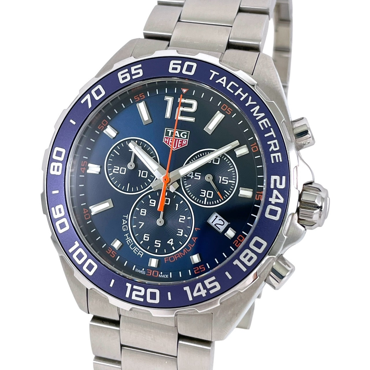 【TAG HEUER】タグホイヤー フォーミュラ1 クロノグラフ CAZ1014.BA0842 腕時計 ステンレススチール メンズ 青文字盤 ブルー FORMULA1 美品