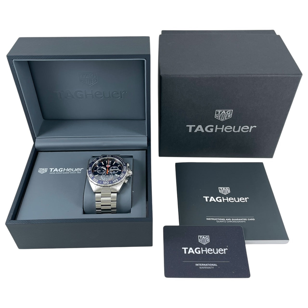 【TAG HEUER】タグホイヤー フォーミュラ1 クロノグラフ CAZ1014.BA0842 腕時計 ステンレススチール メンズ 青文字盤 ブルー FORMULA1 美品