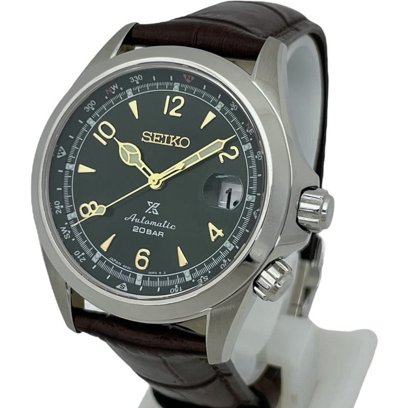 【SEIKO】セイコー プロスペックス アルピニスト SBDC091 6R35-00E0 腕時計 SS/レザー メンズ グリーン 緑文字盤 メカニカル 自動巻き