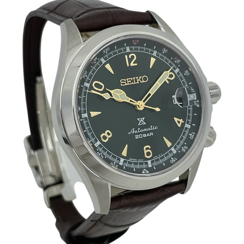 【SEIKO】セイコー プロスペックス アルピニスト SBDC091 6R35-00E0 腕時計 SS/レザー メンズ グリーン 緑文字盤 メカニカル 自動巻き