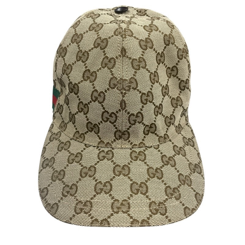 【GUCCI】グッチ 200035 キャップ GGキャンバス メンズ ベースボール サイズL 59cm ベージュ