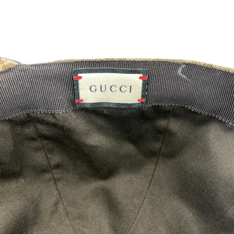 【GUCCI】グッチ 200035 キャップ GGキャンバス メンズ ベースボール サイズL 59cm ベージュ
