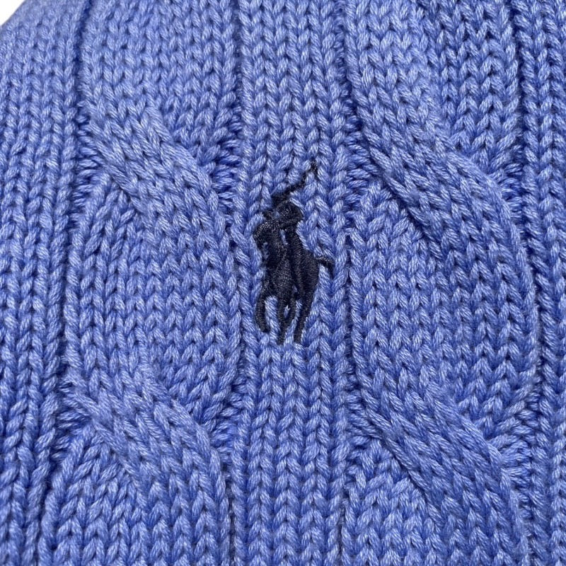 【POLO RALPH LAUREN】ポロ・ラルフローレン カーディガン コットン レディース 半袖 サマーニット 170/96A