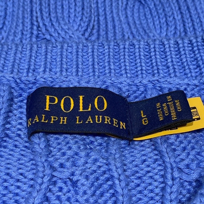 【POLO RALPH LAUREN】ポロ・ラルフローレン カーディガン コットン レディース 半袖 サマーニット 170/96A