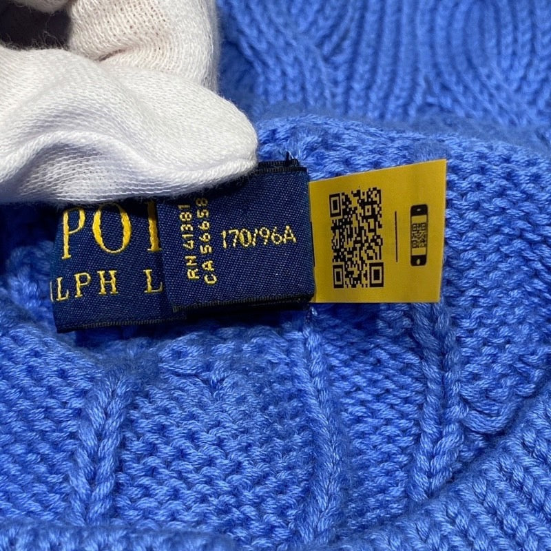 【POLO RALPH LAUREN】ポロ・ラルフローレン カーディガン コットン レディース 半袖 サマーニット 170/96A