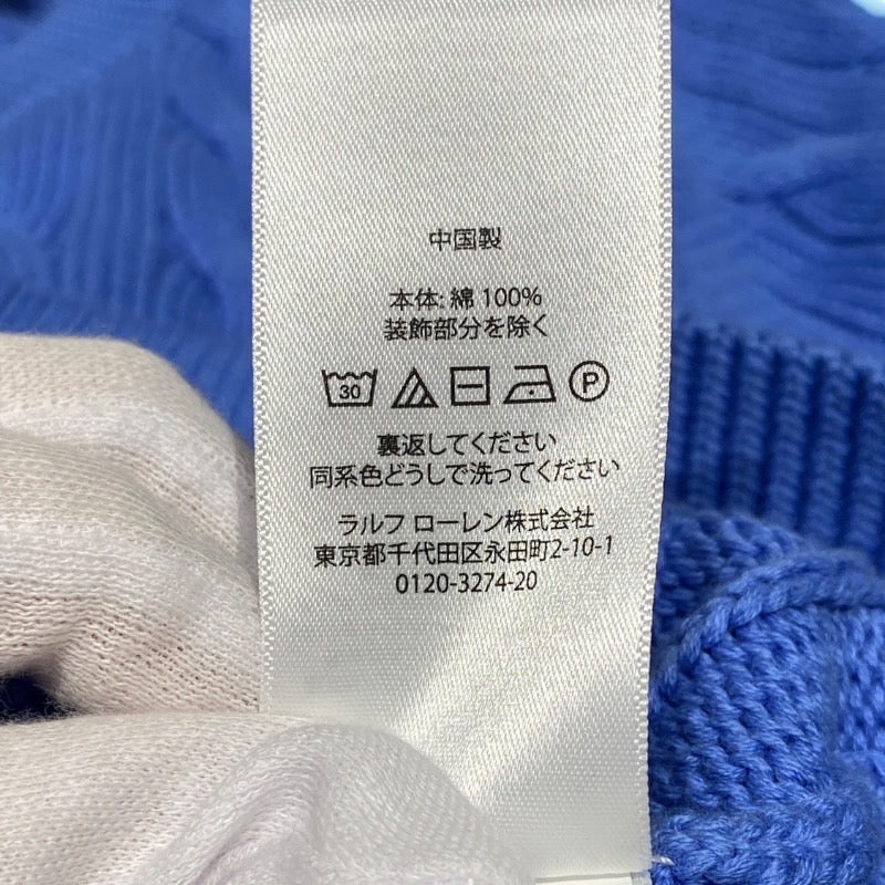 【POLO RALPH LAUREN】ポロ・ラルフローレン カーディガン コットン レディース 半袖 サマーニット 170/96A