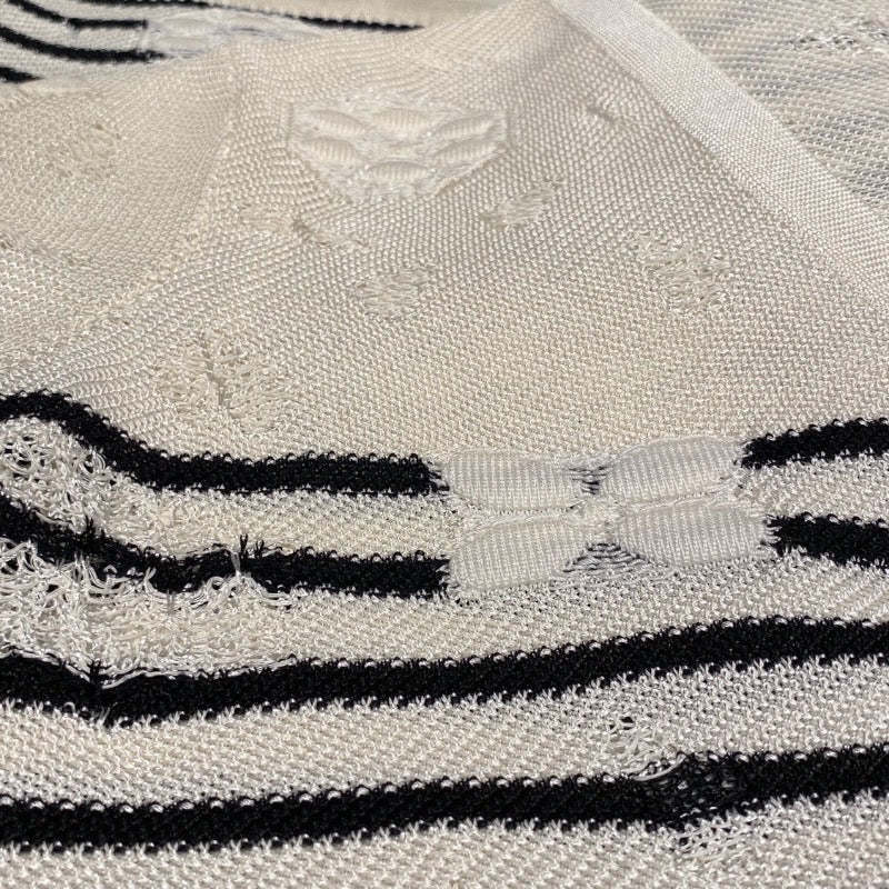 【CHANEL】シャネル ロングカーディガン P56124K07347 カーディガン レーヨン レディース ボーダー