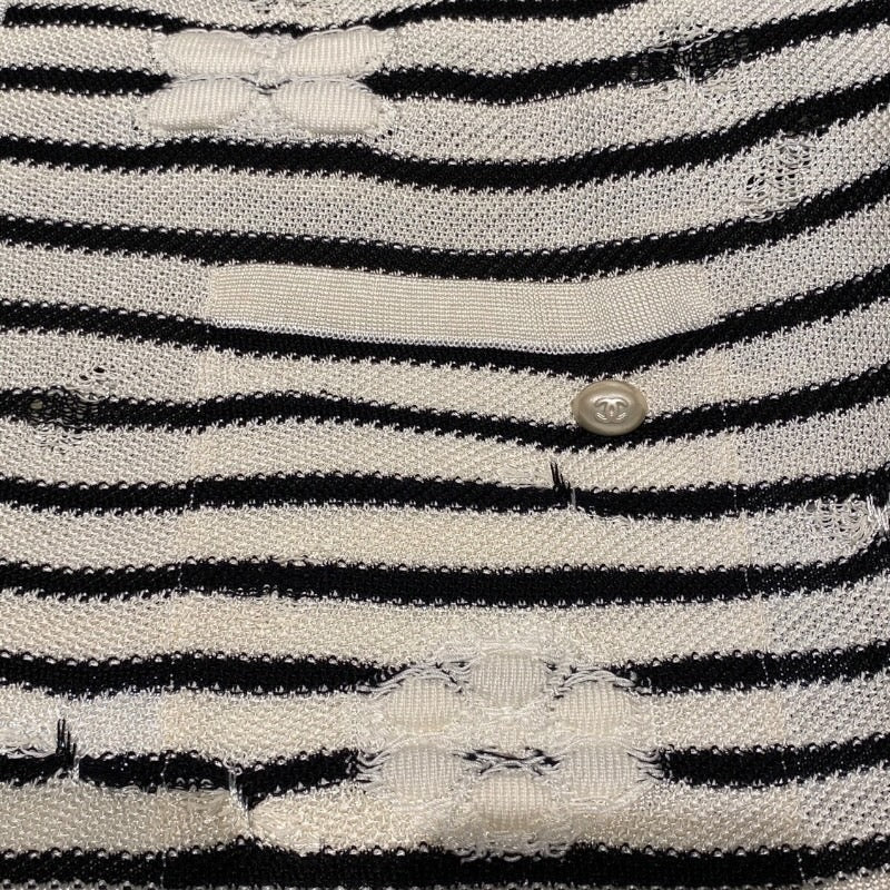 【CHANEL】シャネル ロングカーディガン P56124K07347 カーディガン レーヨン レディース ボーダー