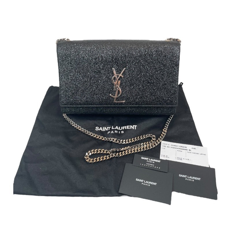 【SAINT LAURENT PARIS】サンローランパリ ケイト 364021 ショルダーバッグ レザー レディース チェーン ミディアム 黒 ブラック