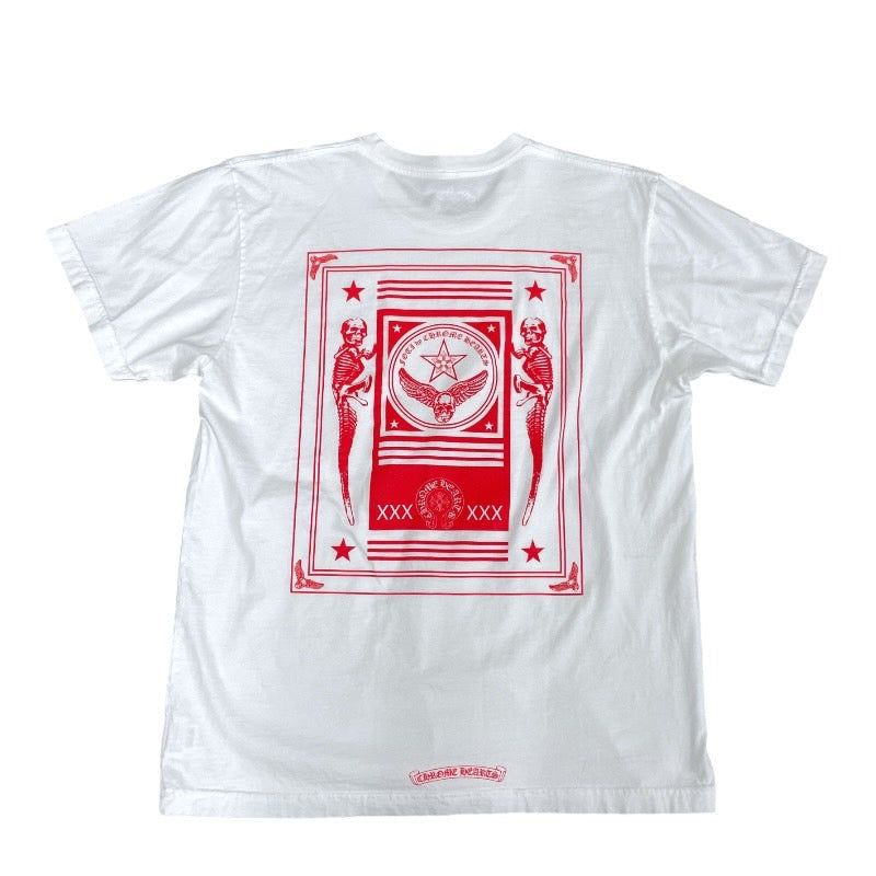 【CHROME HEARTS】クロムハーツ CH Foti Wing Tee 2212-304-0786 半袖Tシャツ コットン メンズ 白 ホワイト サイズL ジャパンタグ付