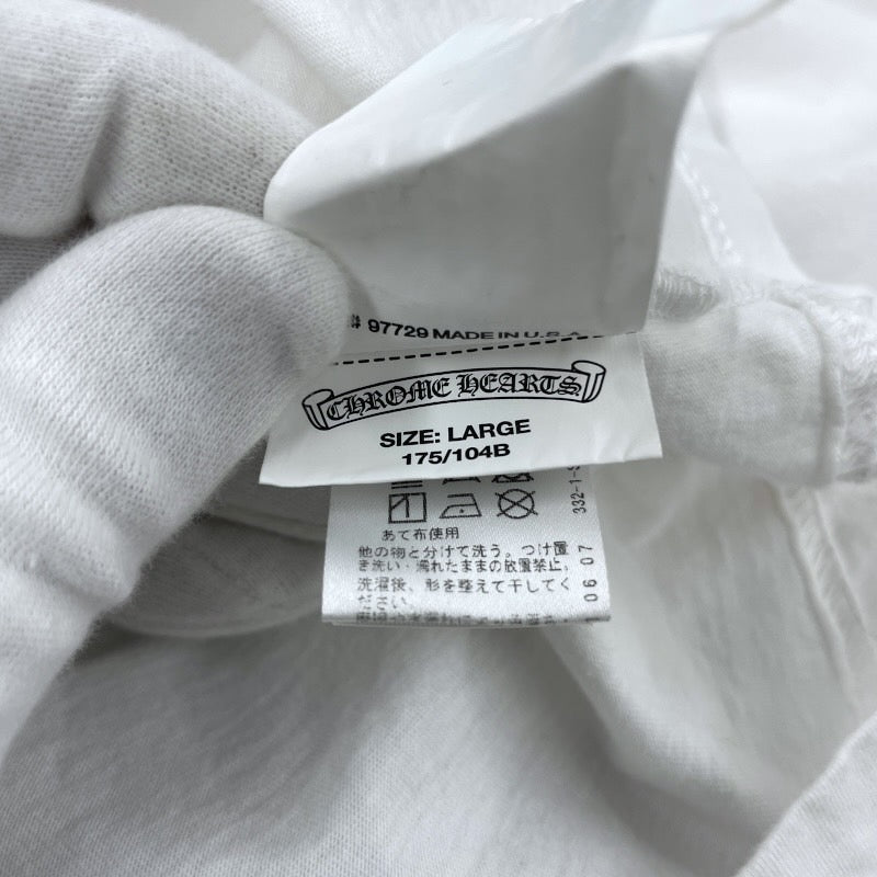 【CHROME HEARTS】クロムハーツ CH Foti Wing Tee 2212-304-0786 半袖Tシャツ コットン メンズ 白 ホワイト サイズL ジャパンタグ付