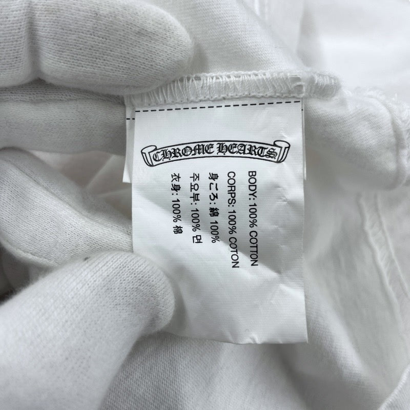 【CHROME HEARTS】クロムハーツ CH Foti Wing Tee 2212-304-0786 半袖Tシャツ コットン メンズ 白 ホワイト サイズL ジャパンタグ付