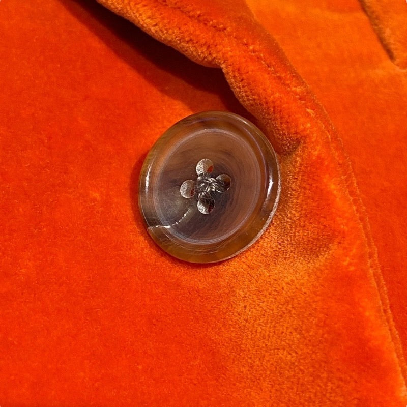 【HERMES】エルメス ベロア ジャケット その他アウター コットン メンズ オレンジ サイズ50