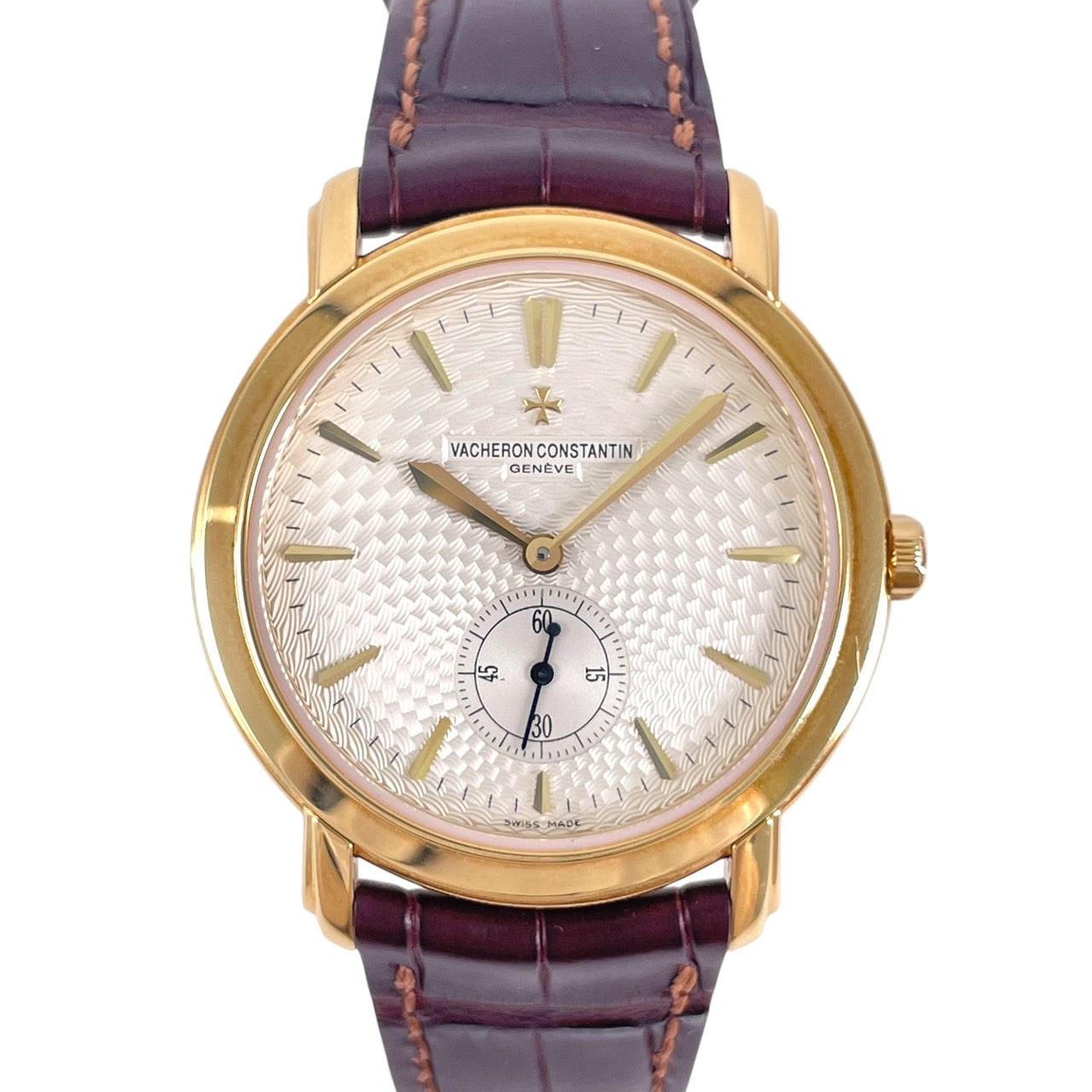 【VACHERON CONSTANTIN】ヴァシュロン・コンスタンタン マルタ グラン クラシック 81000/000J 腕時計 YG/レザー メンズ パトリモニー イエローゴールド スモールセコンド