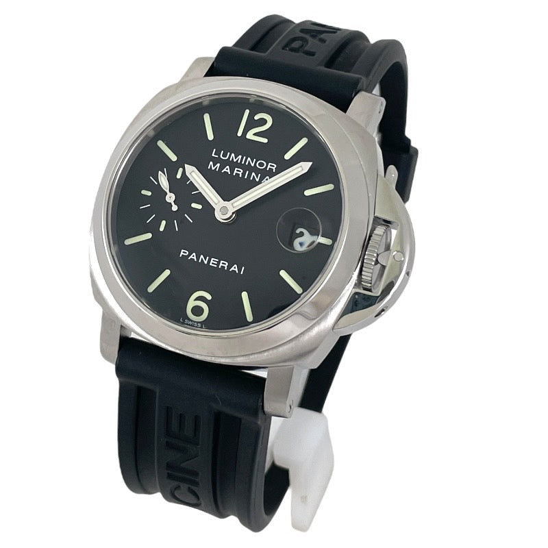【PANERAI】パネライ ルミノールマリーナ 40mm PAM00048 腕時計 SS/ラバー メンズ G番 自動巻き